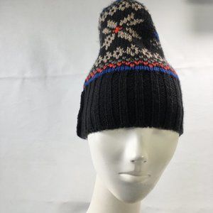 Old Navy Womens Beanie Hat Large Gray Black Skully Casual Comfort Outdoor #2149